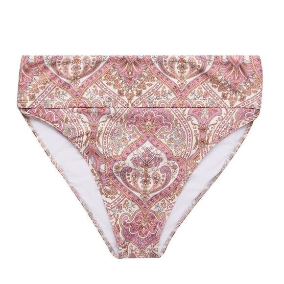 NWT FRESHWATER High-Waisted Swim Bottom Sz Med Paisley Bathing Swimsuit Tankini - Picture 2 of 7